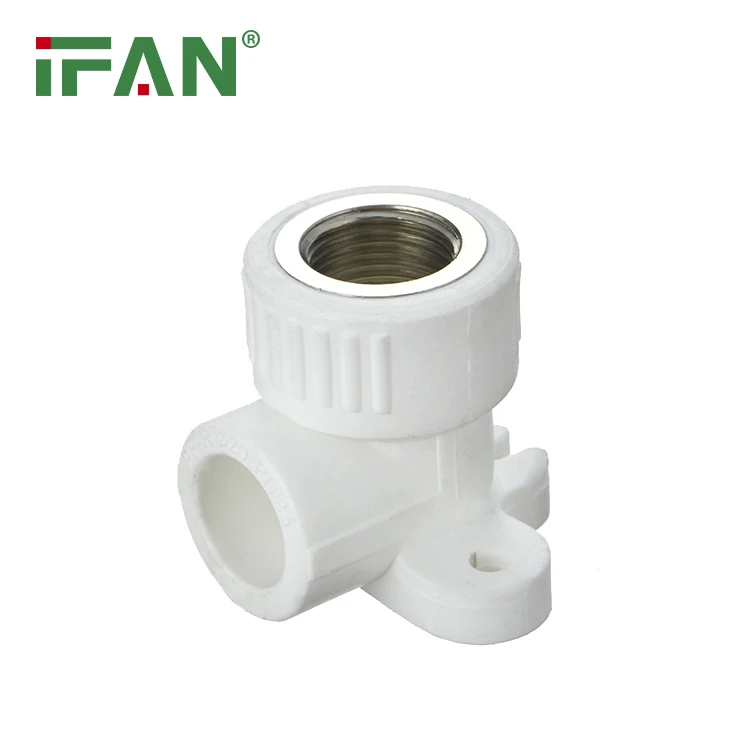 Weißes PPR-Innenwinkelstück mit Sitz
