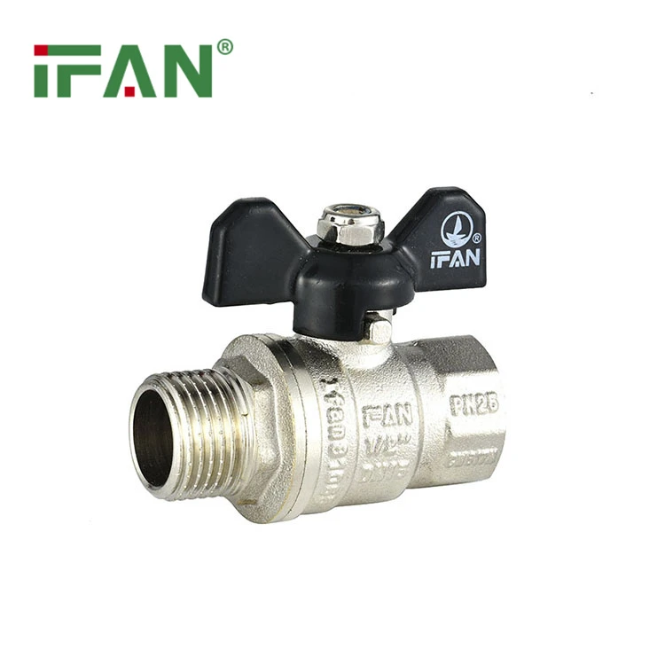 Kugelhahn mit Flügelgriff aus Kupfer