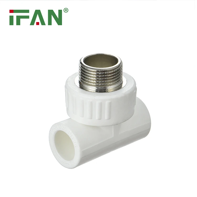 Weißes PPR Außen T-Stück