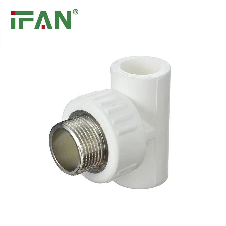 Weißes PPR Außen T-Stück