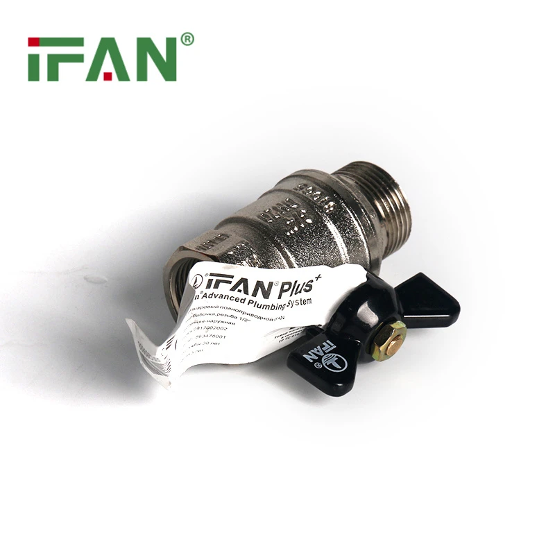 Kugelhahn mit Flügelgriff aus Kupfer