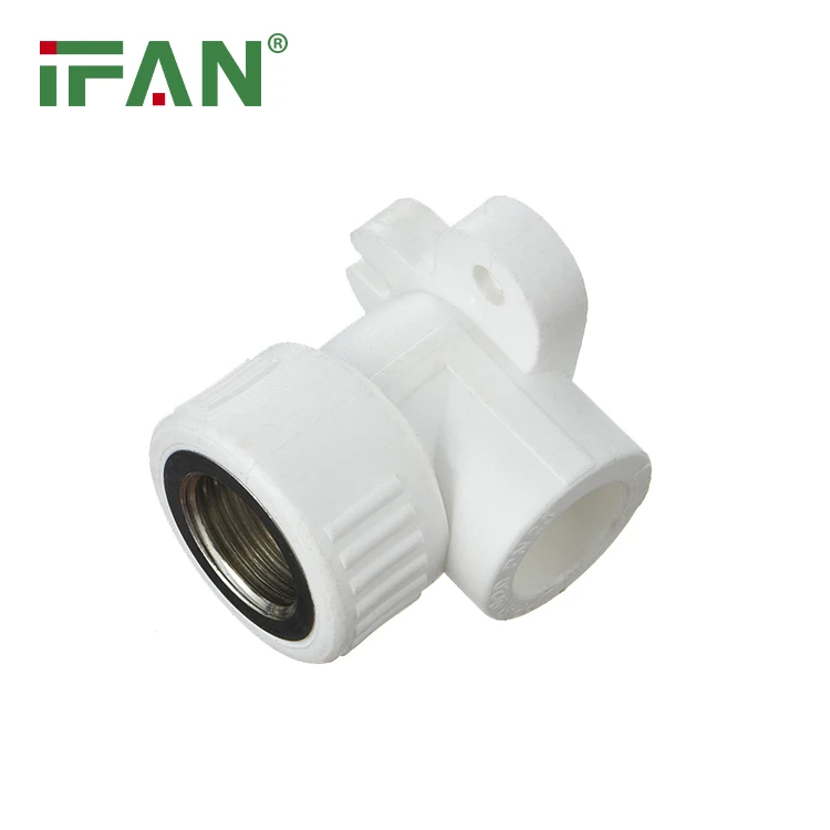 Weißes PPR-Innenwinkelstück mit Sitz