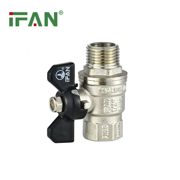 Kugelhahn mit Flügelgriff aus Kupfer