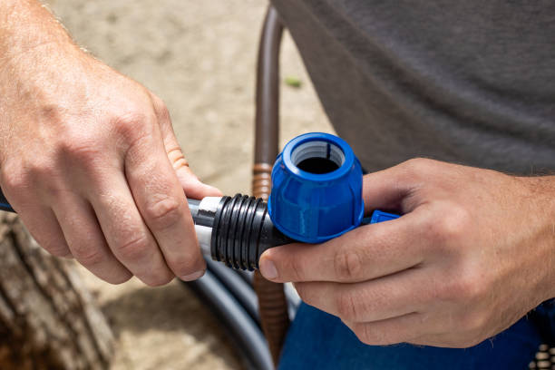 blaue HDPE-Armaturen