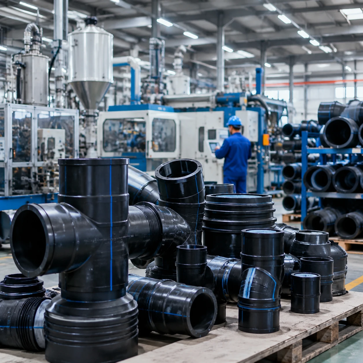 Beitragsbild zu Fabrik für HDPE-Rohrformstücke